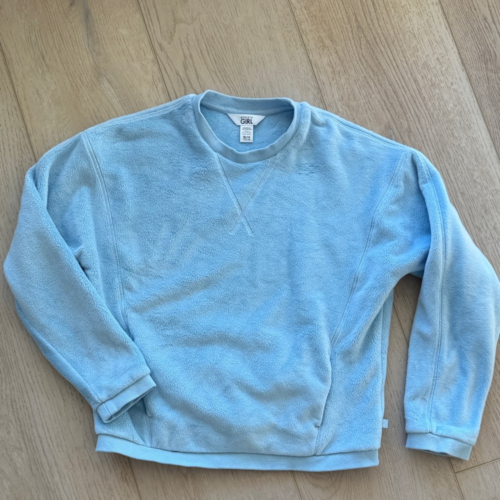 Athleta Sky Blue Kids Fleece Sweater